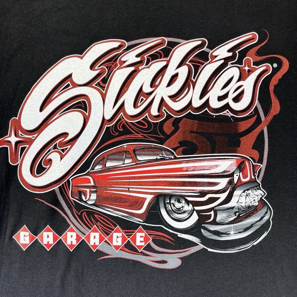 Sickies, Hot Rod, Garage, Classic Car, Men's (L) route 66 T-shirt mechanic cruis